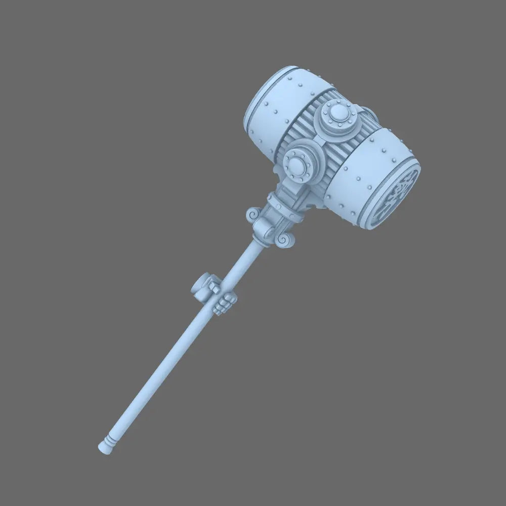 Cyber Samurai Power Warhammer Left Hand BW Terrain & Forge