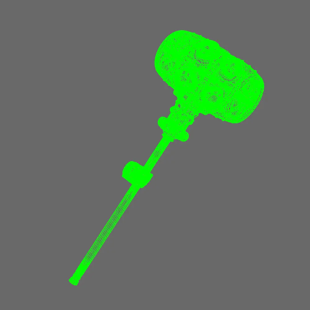 Cyber Samurai Power Warhammer Right Hand BW Terrain & Forge