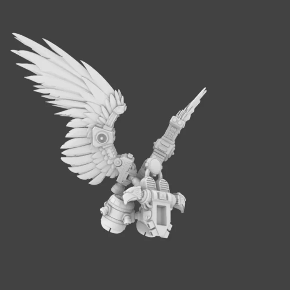Space Knights V7 Imperial Eagle Winged Jetpack BW Terrain & Forge