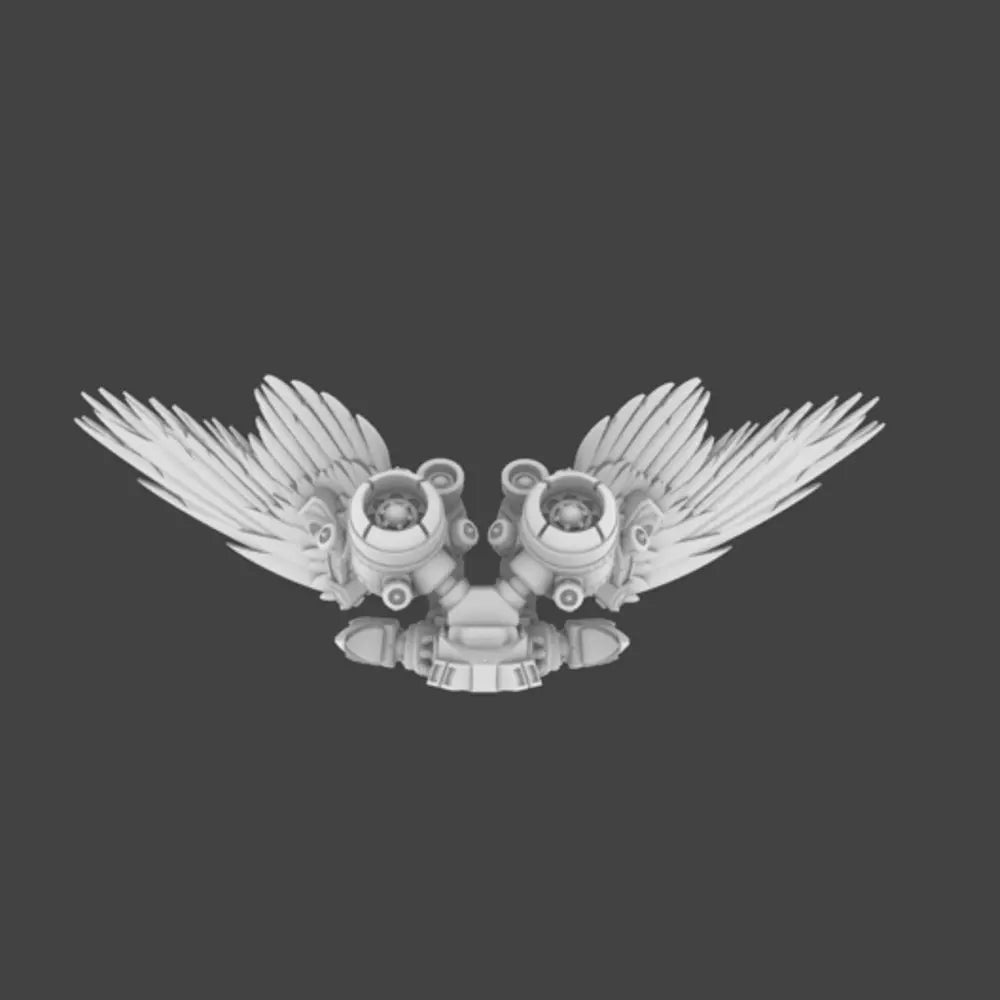 Space Knights V7 Imperial Eagle Winged Jetpack BW Terrain & Forge