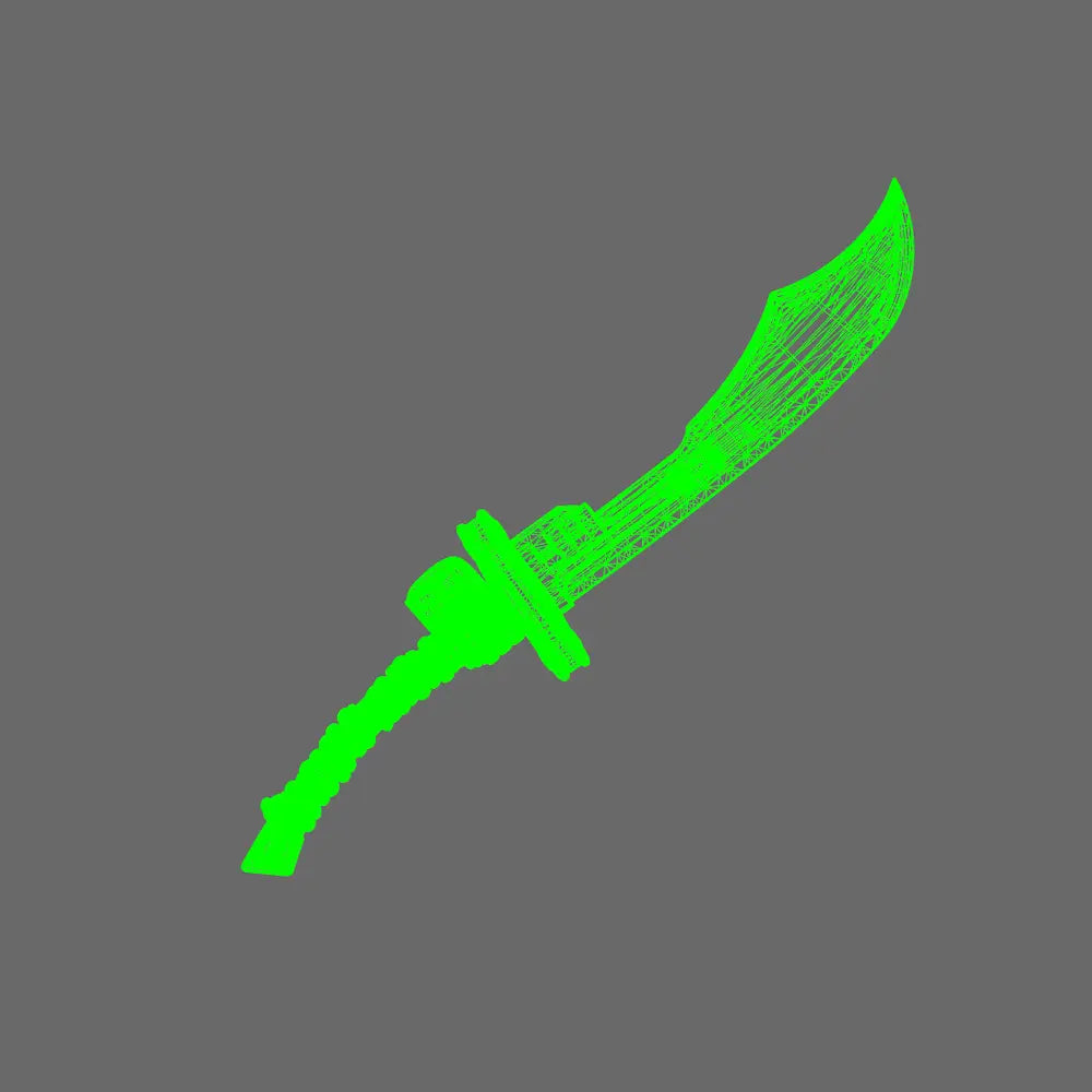 Space Mongols Guan Dao Energy Sword (RIGHT) BW Terrain & Forge