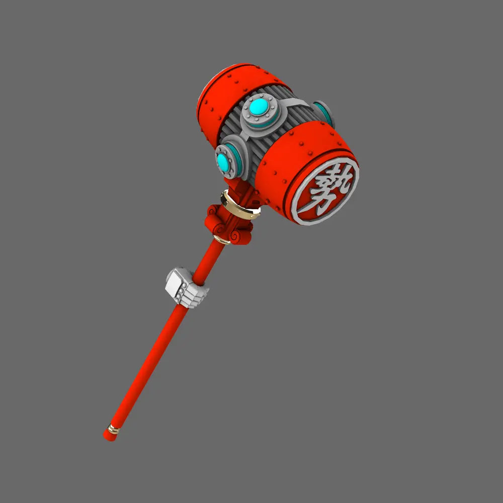 Cyber Samurai Power Warhammer Right Hand BW Terrain & Forge