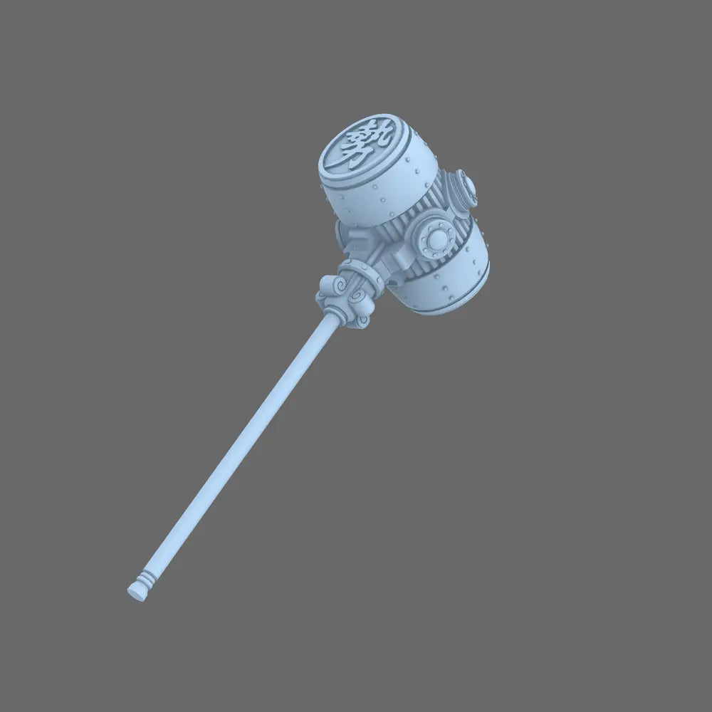 Cyber Samurai Power Warhammer No Hand BW Terrain & Forge