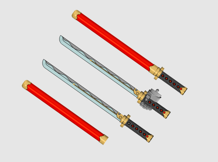 Cyber Samurai Electro Ninjato Sword Set 3d printed