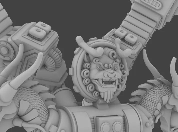 CyberSamurai v8 Dragon King Jetpack 3d printed