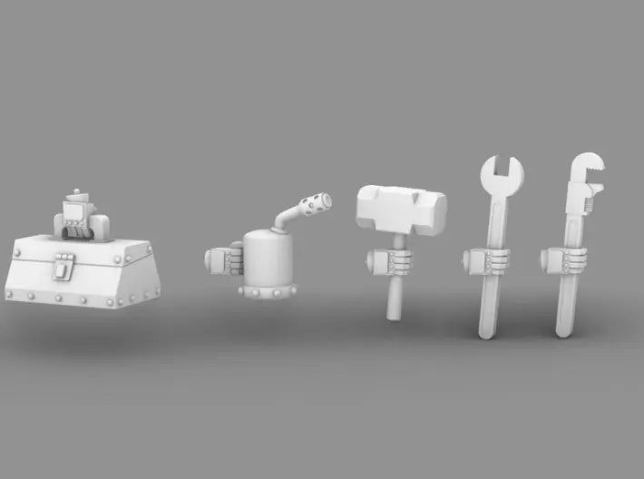 Space Knights Techmarine Tool Set (Right Handed) 3d printed