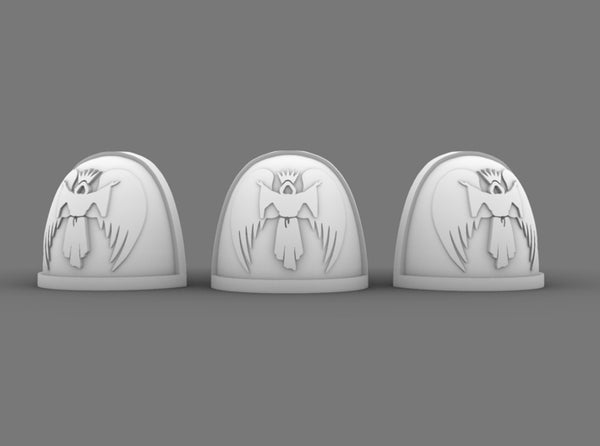 Angels Resplendent V7 Rimmed Shoulder Pads 3d printed