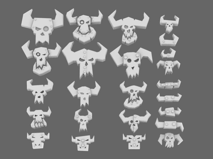 Space Orcs Bull Orcs Symbols X50 3d printed
