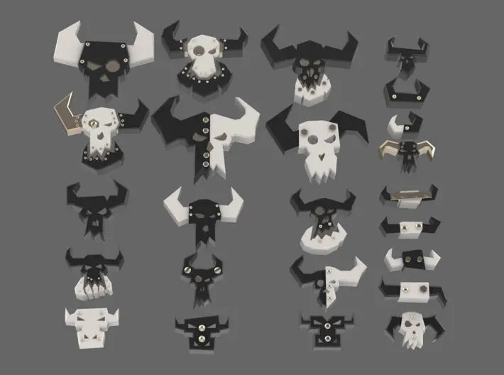 Space Orcs Bull Orcs Symbols (STL Format) – BW Terrain &amp; Forge