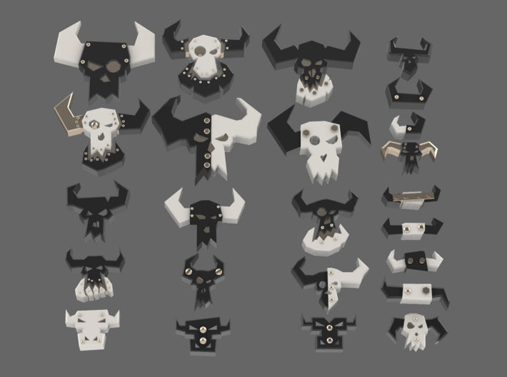 Space Orcs Bull Orcs Symbols X50 3d printed