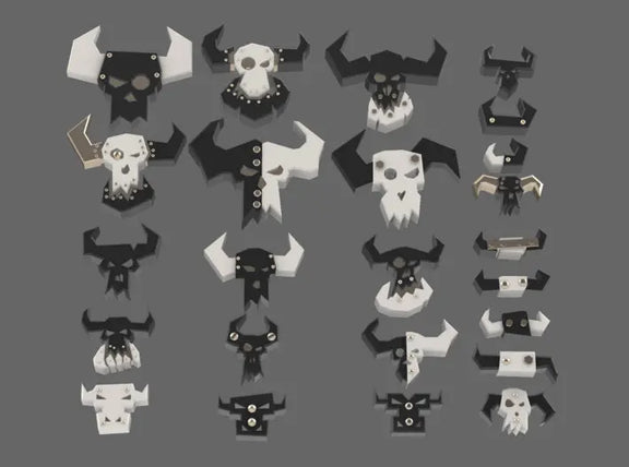 Space Orcs Bull Orcs Symbols (STL Format) – BW Terrain & Forge