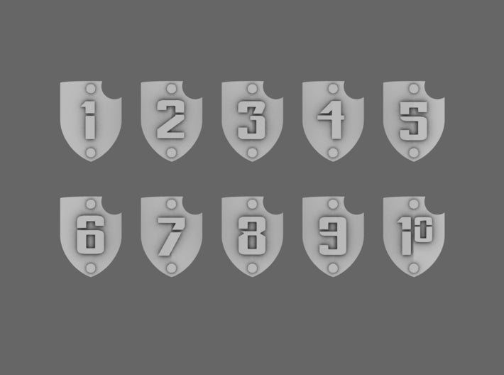 Space Knights SciFi Shoulder Shields x100 3d printed