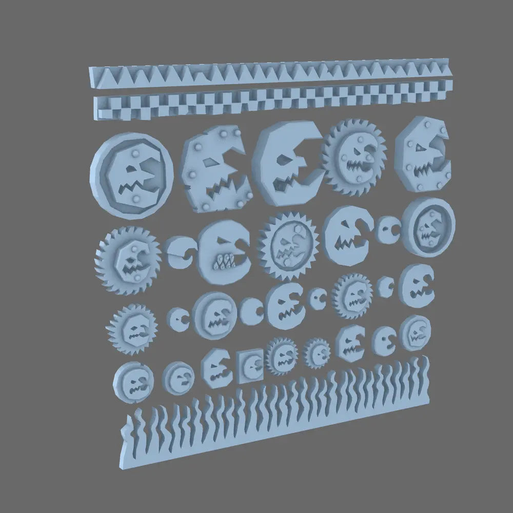 Lunar Orcs Clan Symbols BW Terrain & Forge