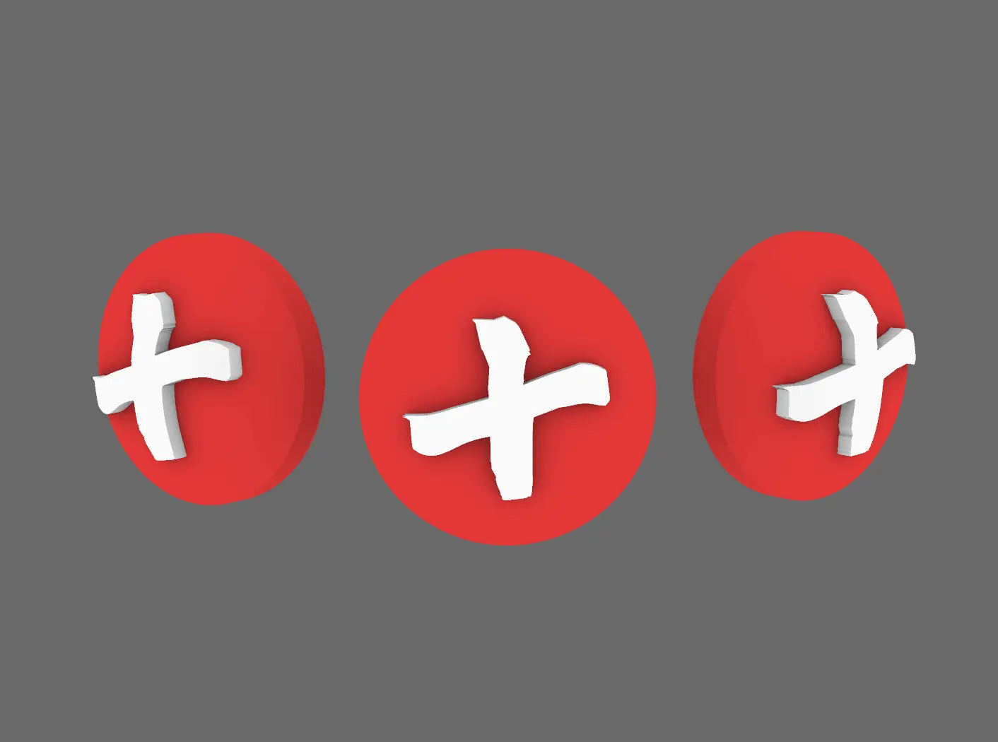 Red Ronin Tiny Symbols - Kanji Numbers (3mm) - (STL Format) BW Terrain & Forge