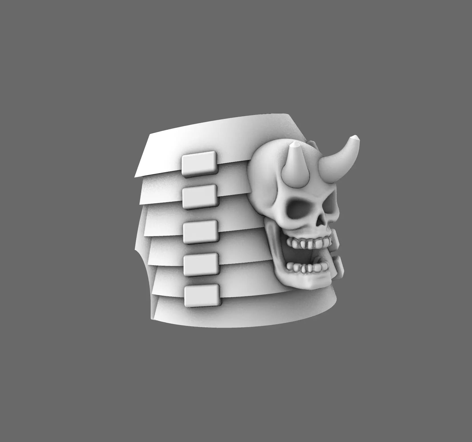 Cyber Samurai V7 Bushi Shoulder Pads Type D BW Terrain & Forge