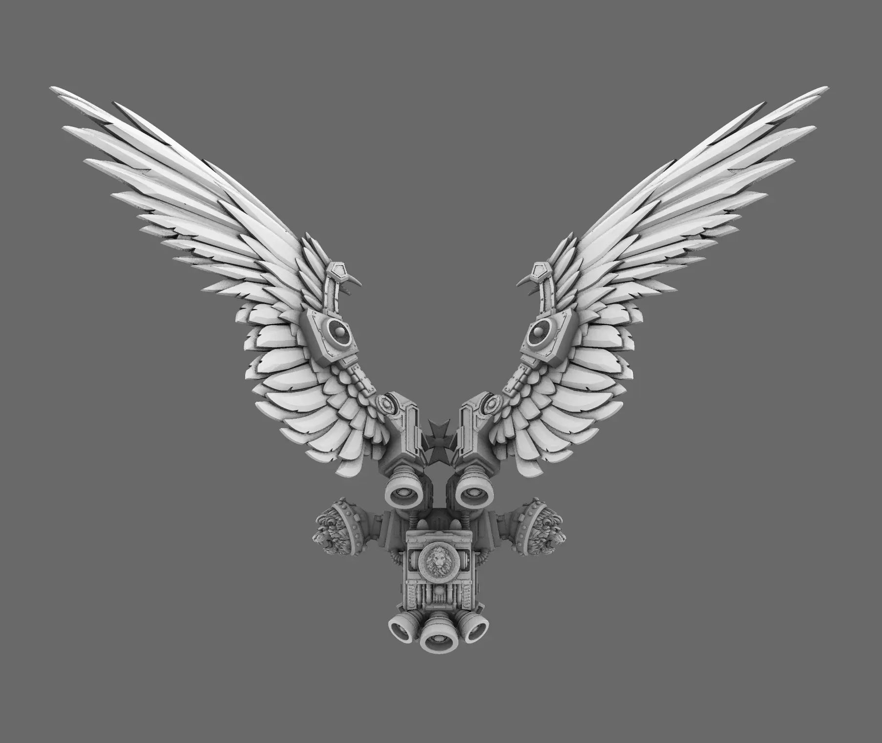 Galactic Lions V7 Winged Lion Jetpack BW Terrain & Forge