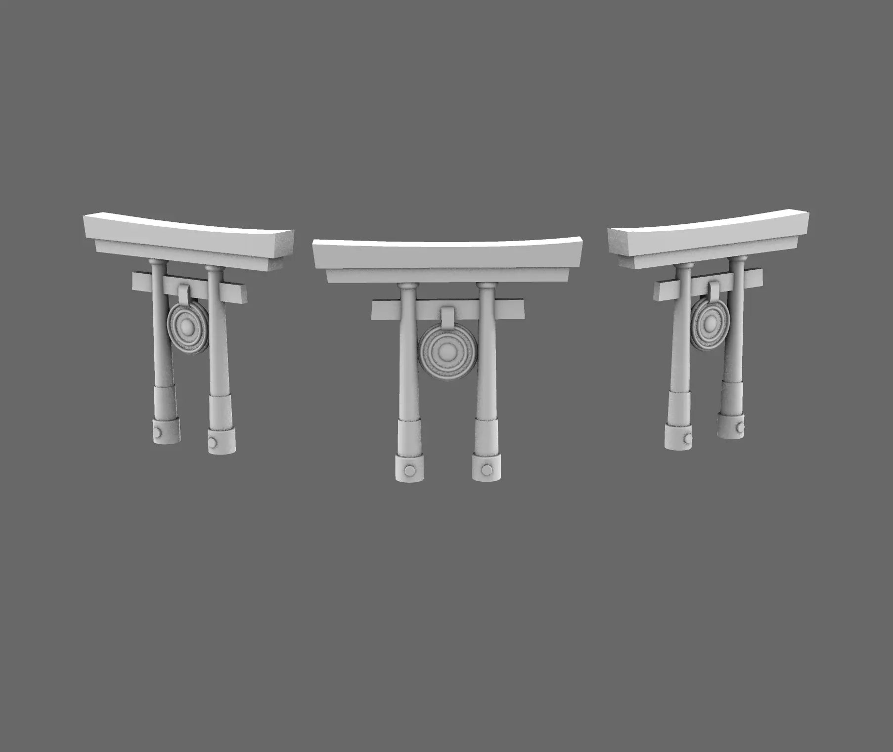 Cyber Samurai Back Pack Addon Shinto Arch B BW Terrain & Forge