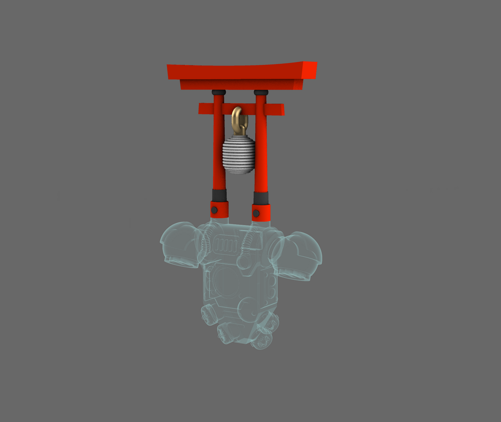 Cyber Samurai Back Pack Addon Shinto Arch C