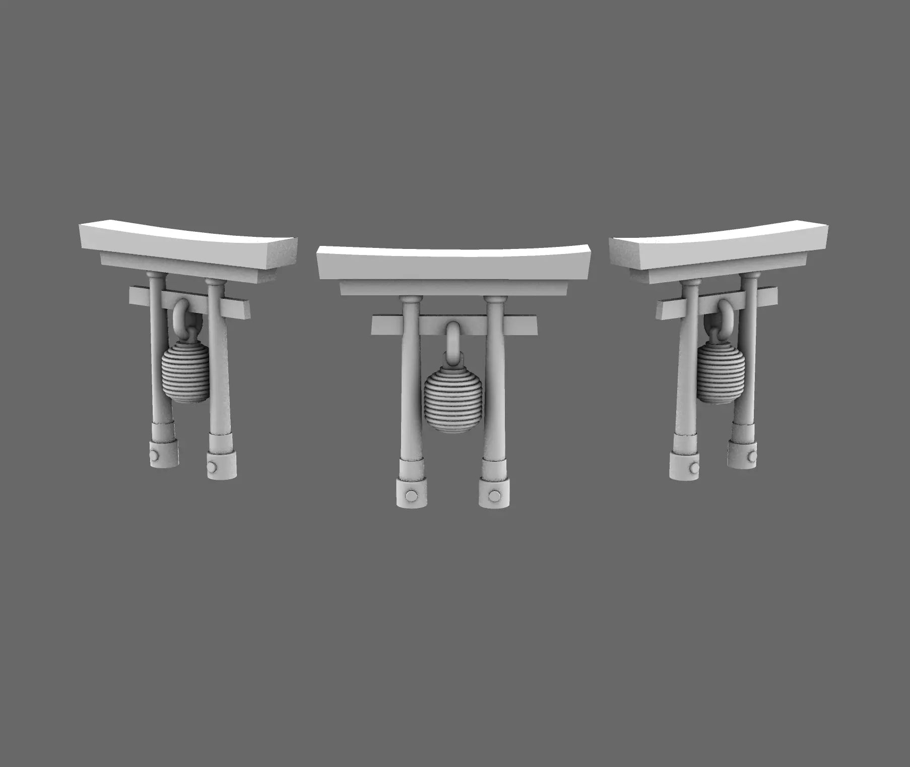 Cyber Samurai Back Pack Addon Shinto Arch C BW Terrain & Forge