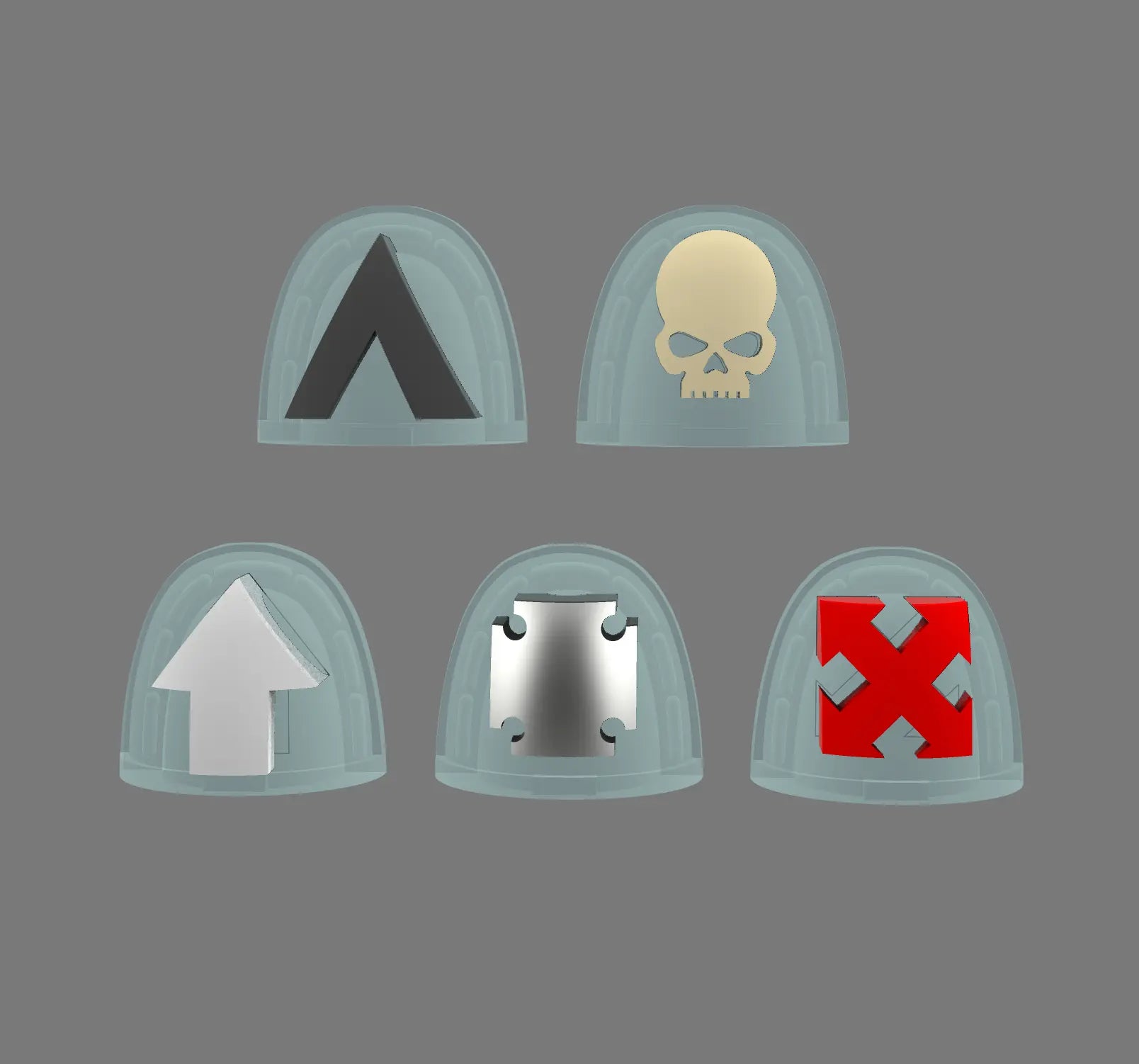 Space Knights Assorted Shoulder Symbols (Resin) BW Terrain & Forge