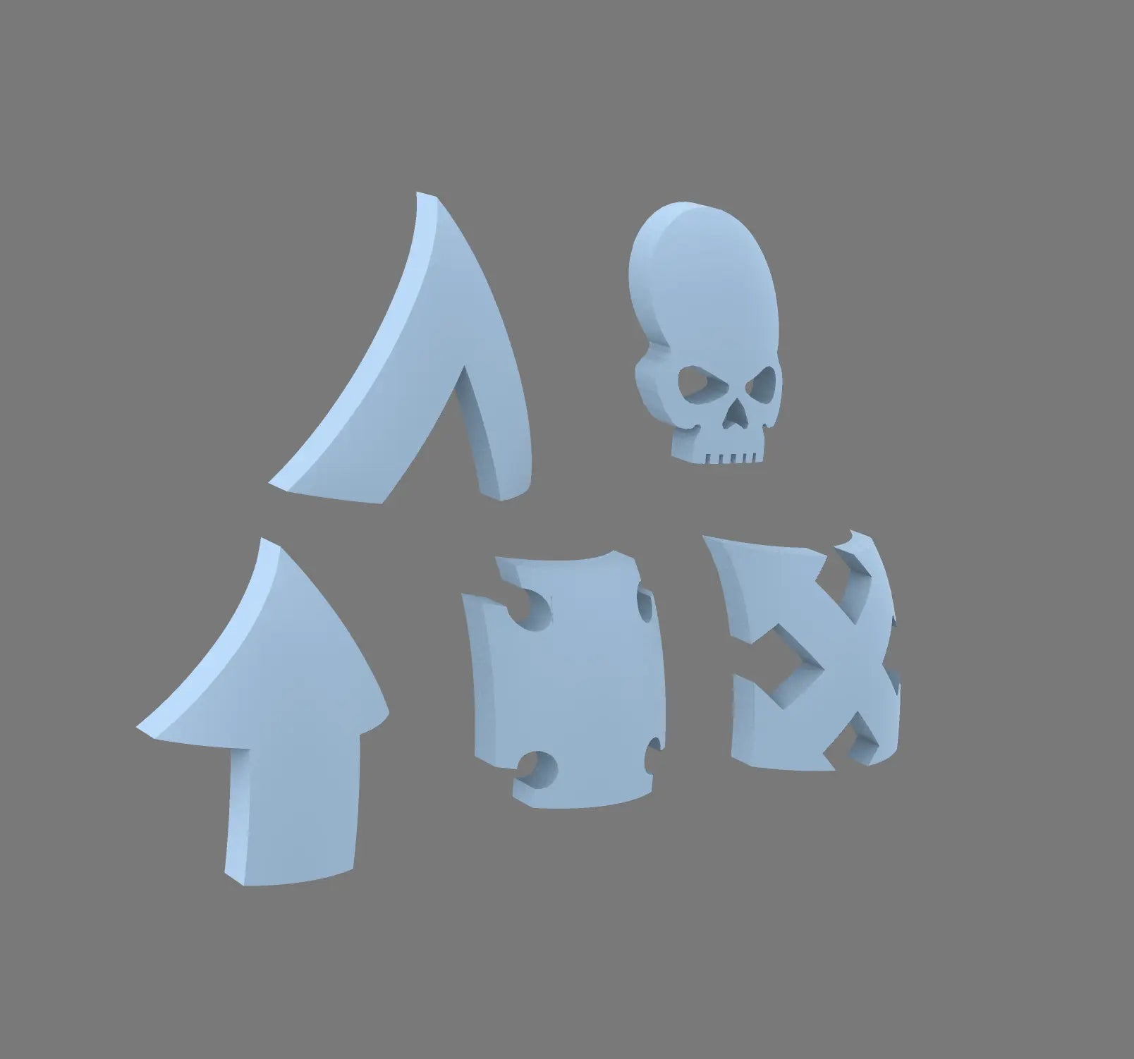 Space Knights Assorted Shoulder Symbols (Resin) BW Terrain & Forge