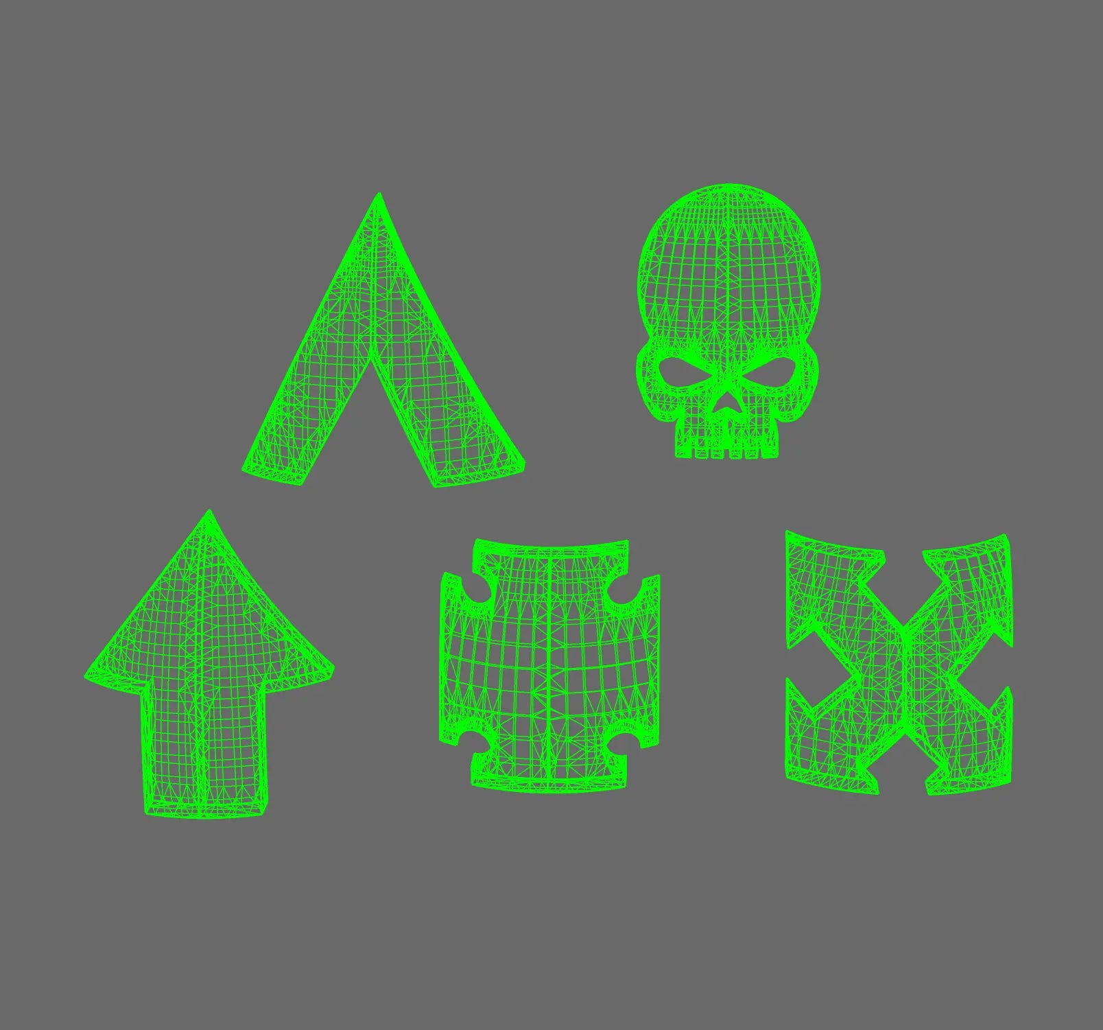 Space Knights Assorted Squad Shoulder Symbols (STL Format) BW Terrain & Forge