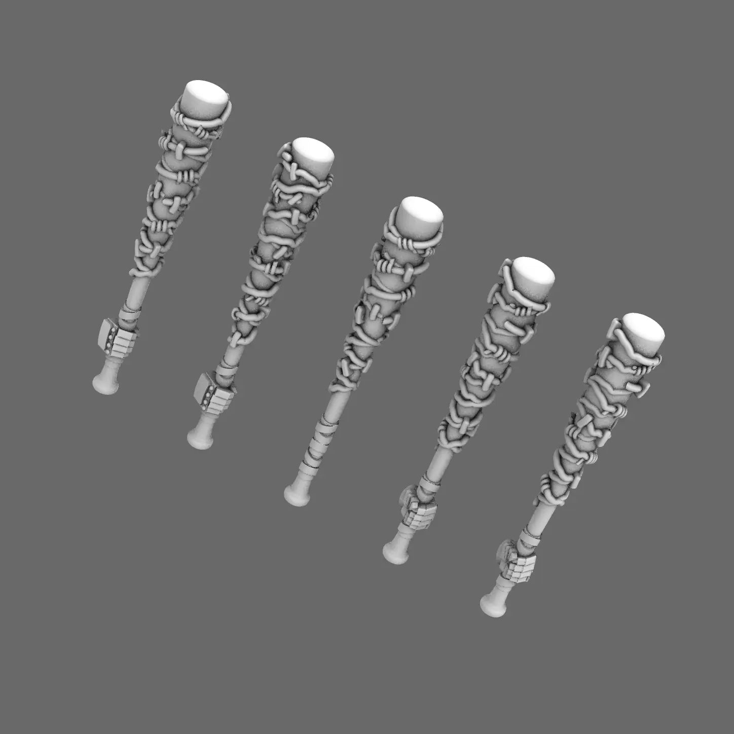 Space Knights Negan Style Bat BW Terrain & Forge