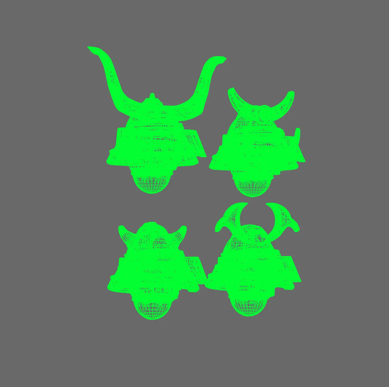 Cyber Samurai V10 Primus Samurai Helmets BW Terrain & Forge