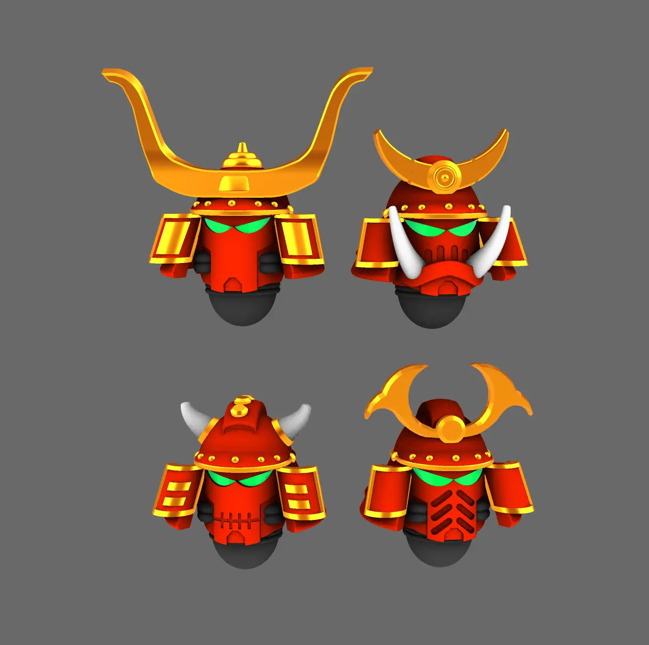 Cyber Samurai V10 Primus Samurai Helmets BW Terrain & Forge