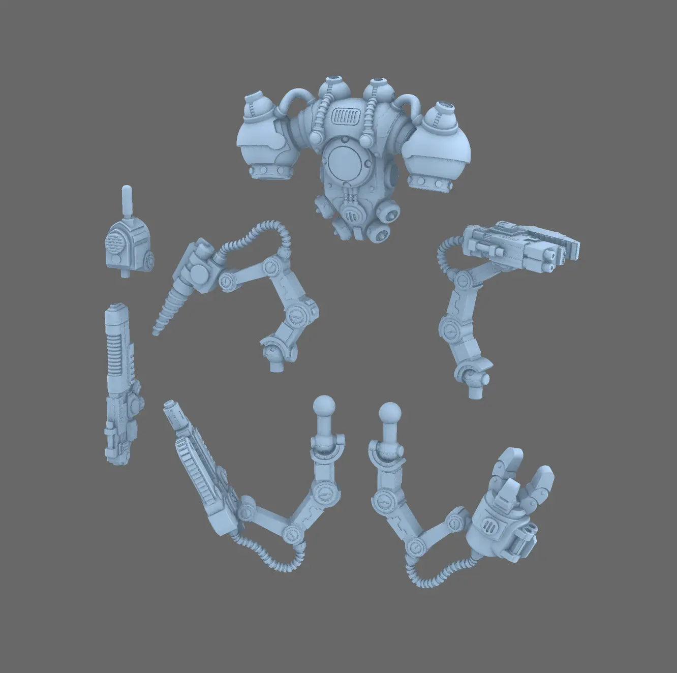 Space Knights V10 Primus Tech Marine Backpack BW Terrain & Forge