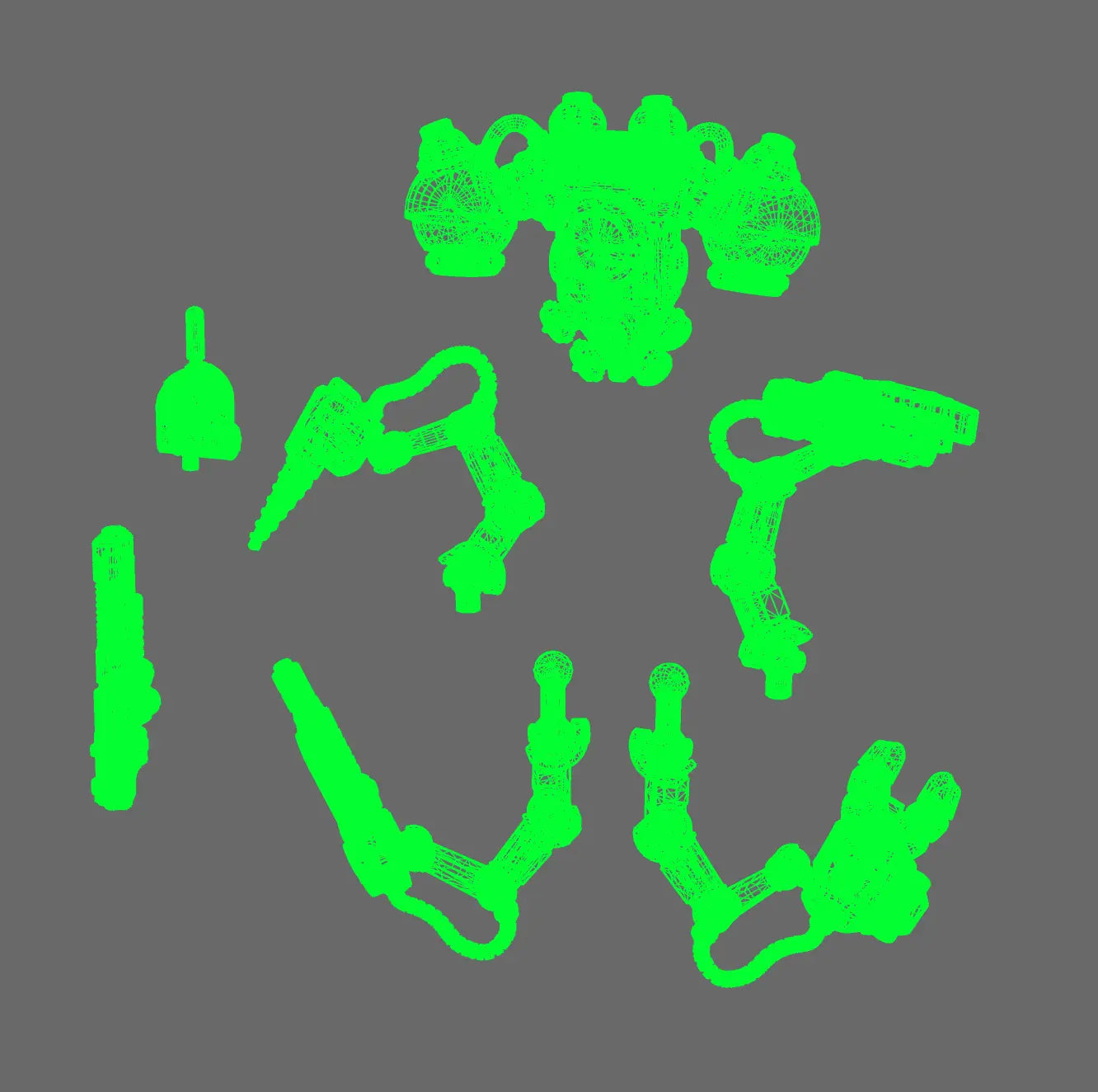 Space Knights V10 Primus Tech Marine Backpack BW Terrain & Forge