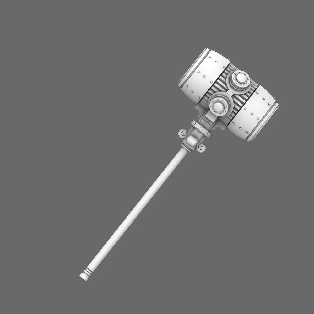 Cyber Samurai Power Warhammer No Hand BW Terrain & Forge