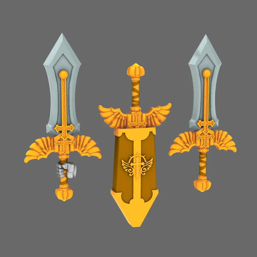 Arthurian Knights Electro Great Sword - Medieval Energy Weapon for 28mm Grim Dark Models - BW Terrain & Forge