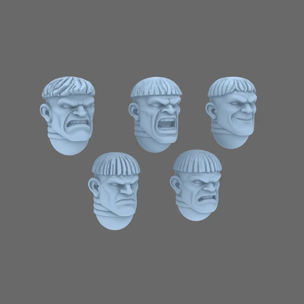 Arthurian Knights V10 Squire Heads - BW Terrain & Forge