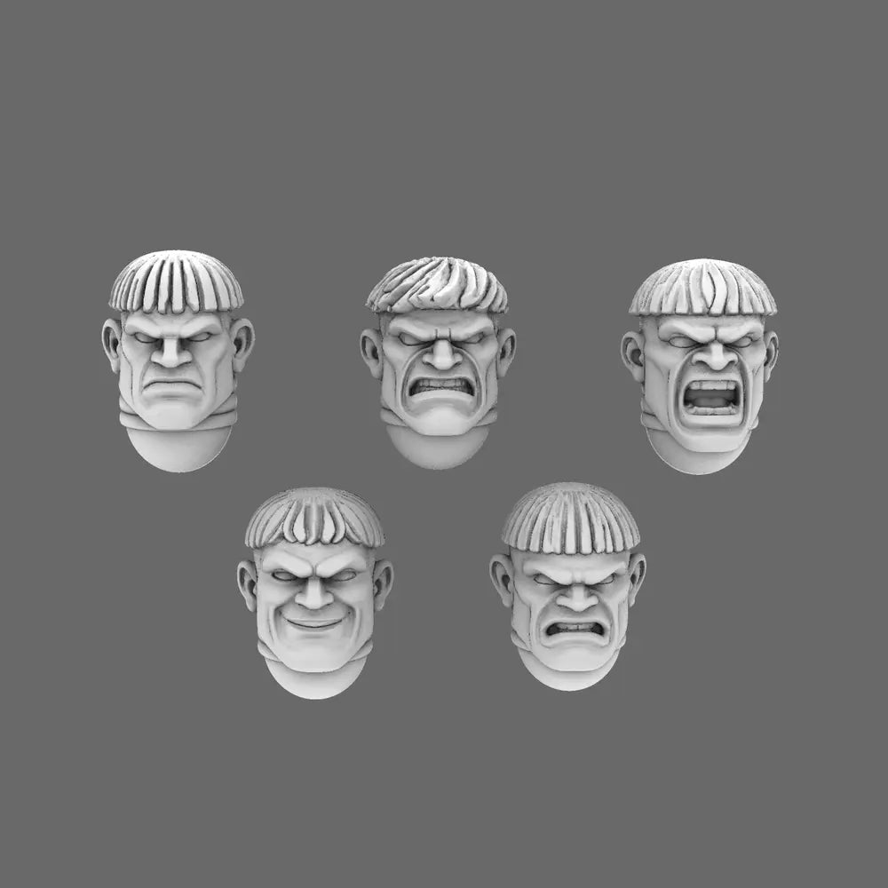 Arthurian Knights V10 Squire Heads - BW Terrain & Forge