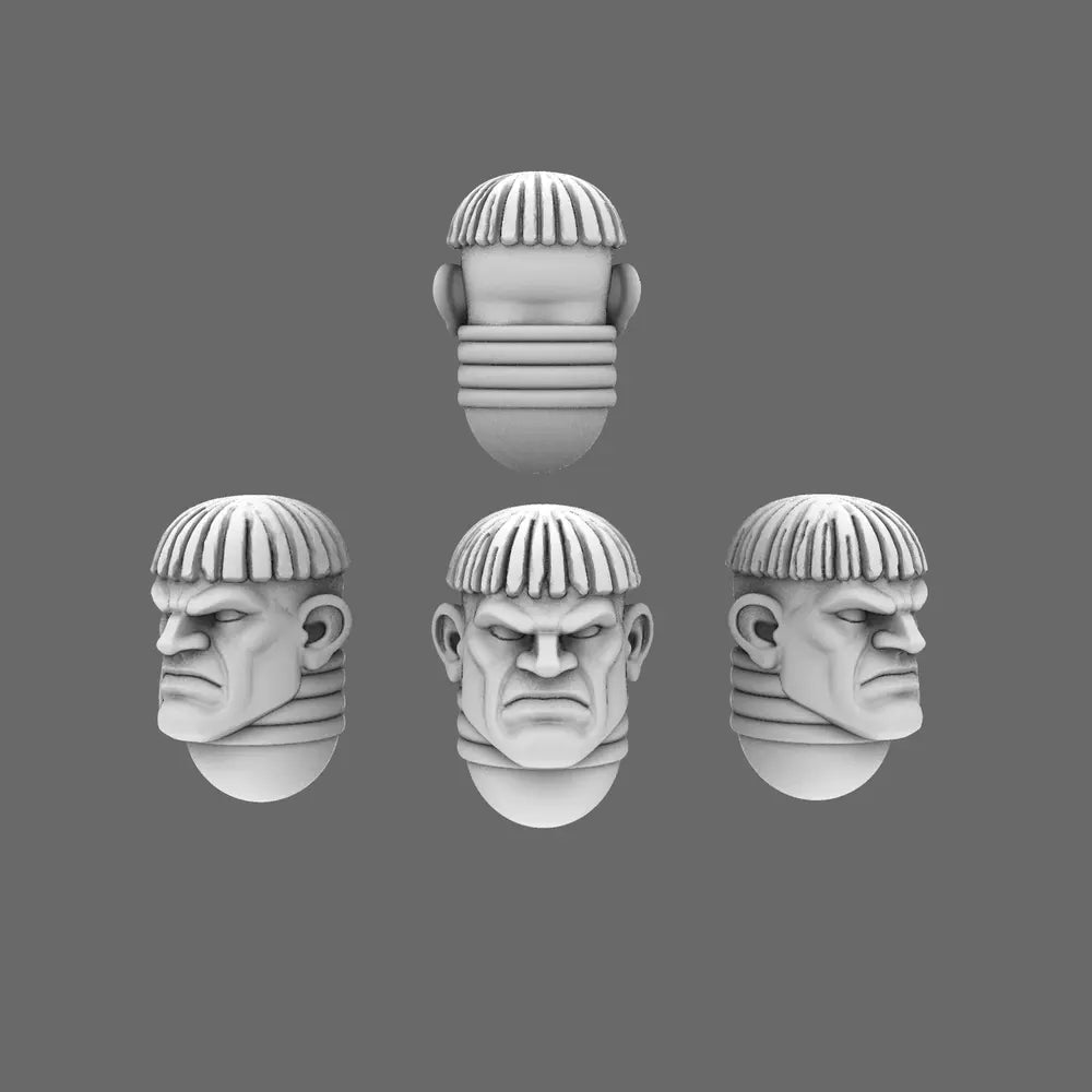 Arthurian Knights V10 Squire Heads - BW Terrain & Forge