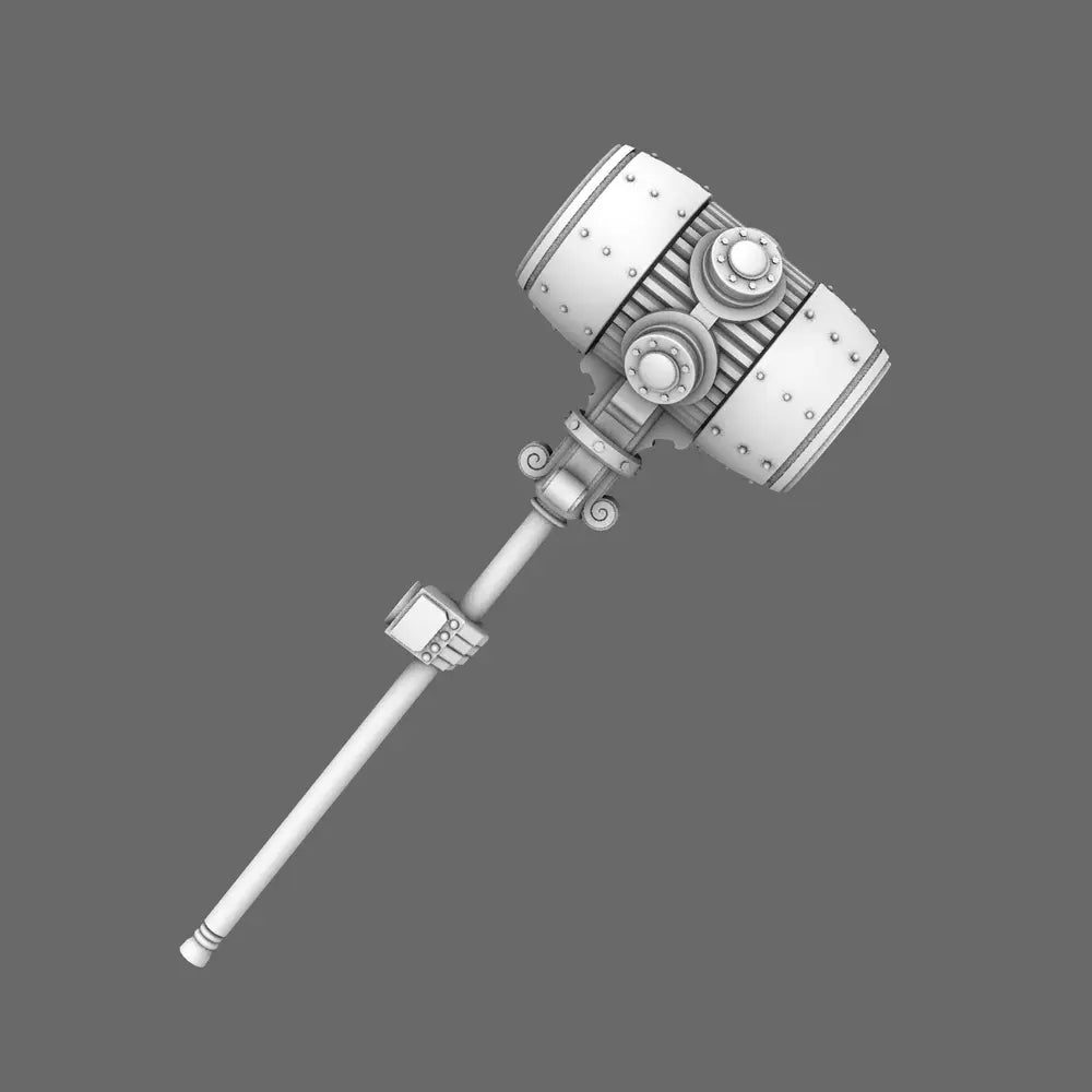 Cyber Samurai Power Warhammer Right Hand BW Terrain & Forge