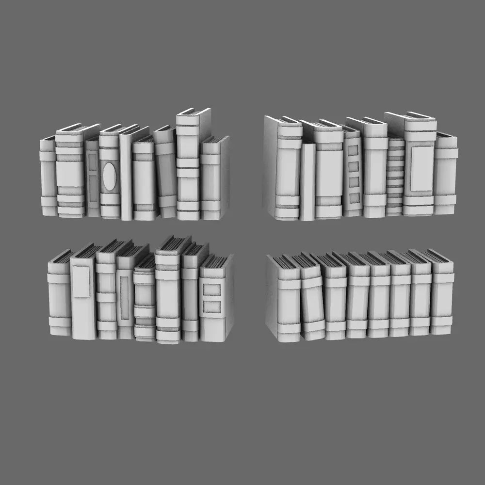 BWTF Scenics Book Groupings - Premium Library Shelf Scatter Terrain for 28mm Battlefields - BW Terrain & Forge