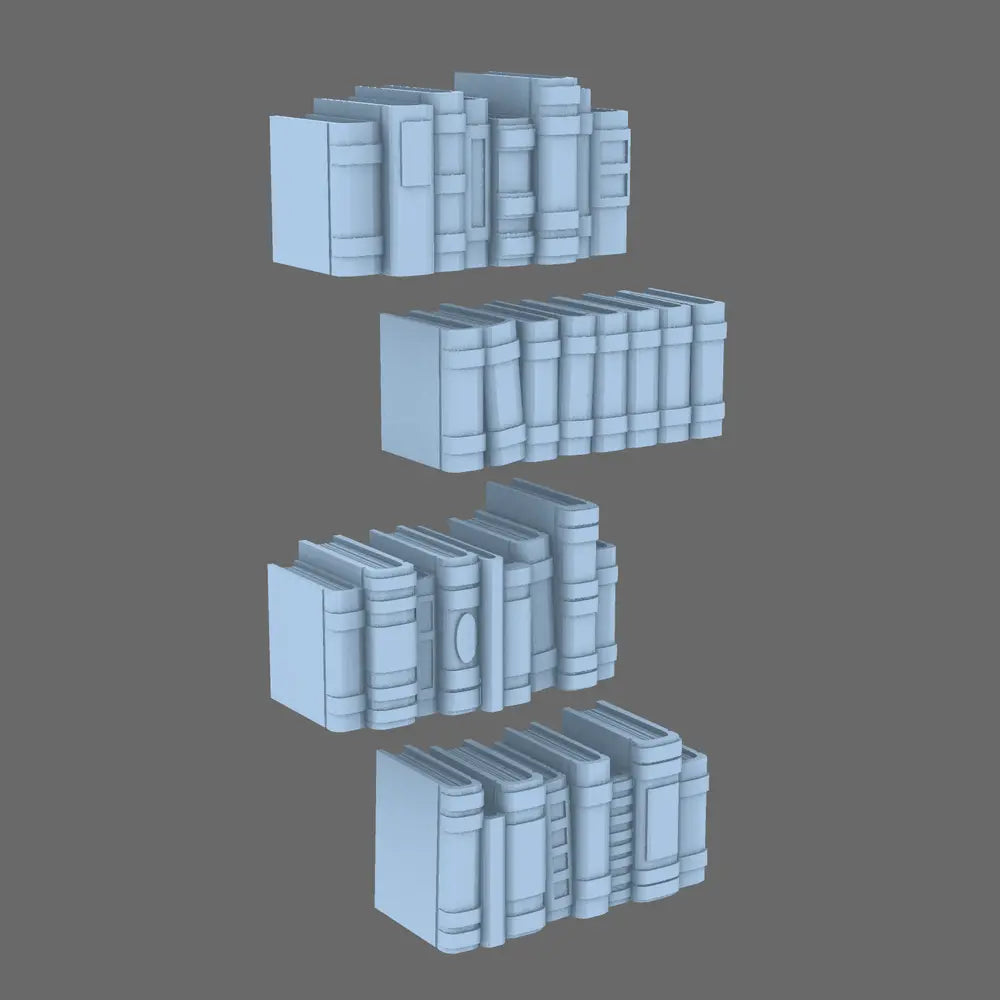 BWTF Scenics Book Groupings - Premium Library Shelf Scatter Terrain for 28mm Battlefields - BW Terrain & Forge