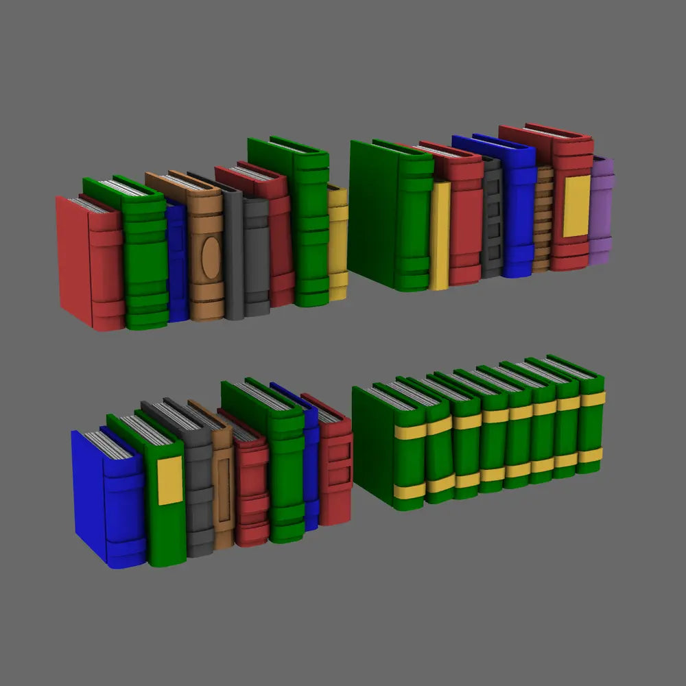 BWTF Scenics Book Groupings - Premium Library Shelf Scatter Terrain for 28mm Battlefields - BW Terrain & Forge