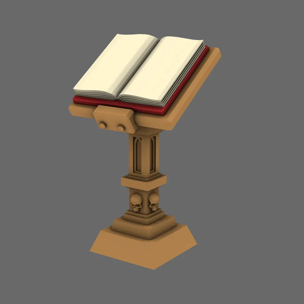 BWTF Scenics Library Lectern - Gothic Reading Stand Scatter Terrain for 28mm Models - BW Terrain & Forge