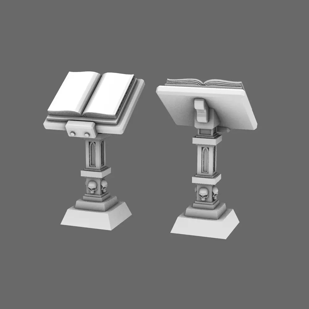 BWTF Scenics Library Lectern - Gothic Reading Stand Scatter Terrain for 28mm Models - BW Terrain & Forge