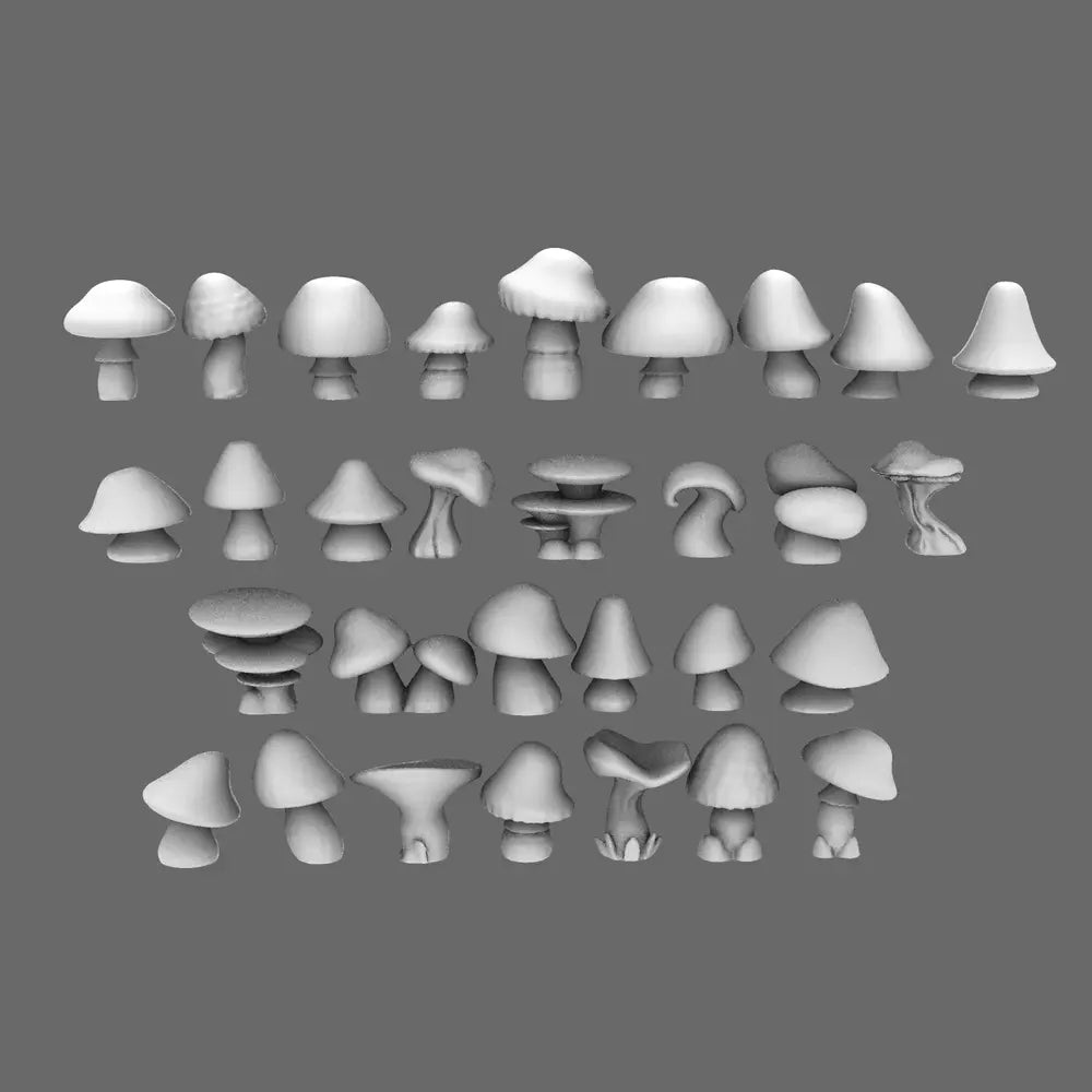 BWTF Scenics Mushroom Basing Accessories X30 - BW Terrain & Forge