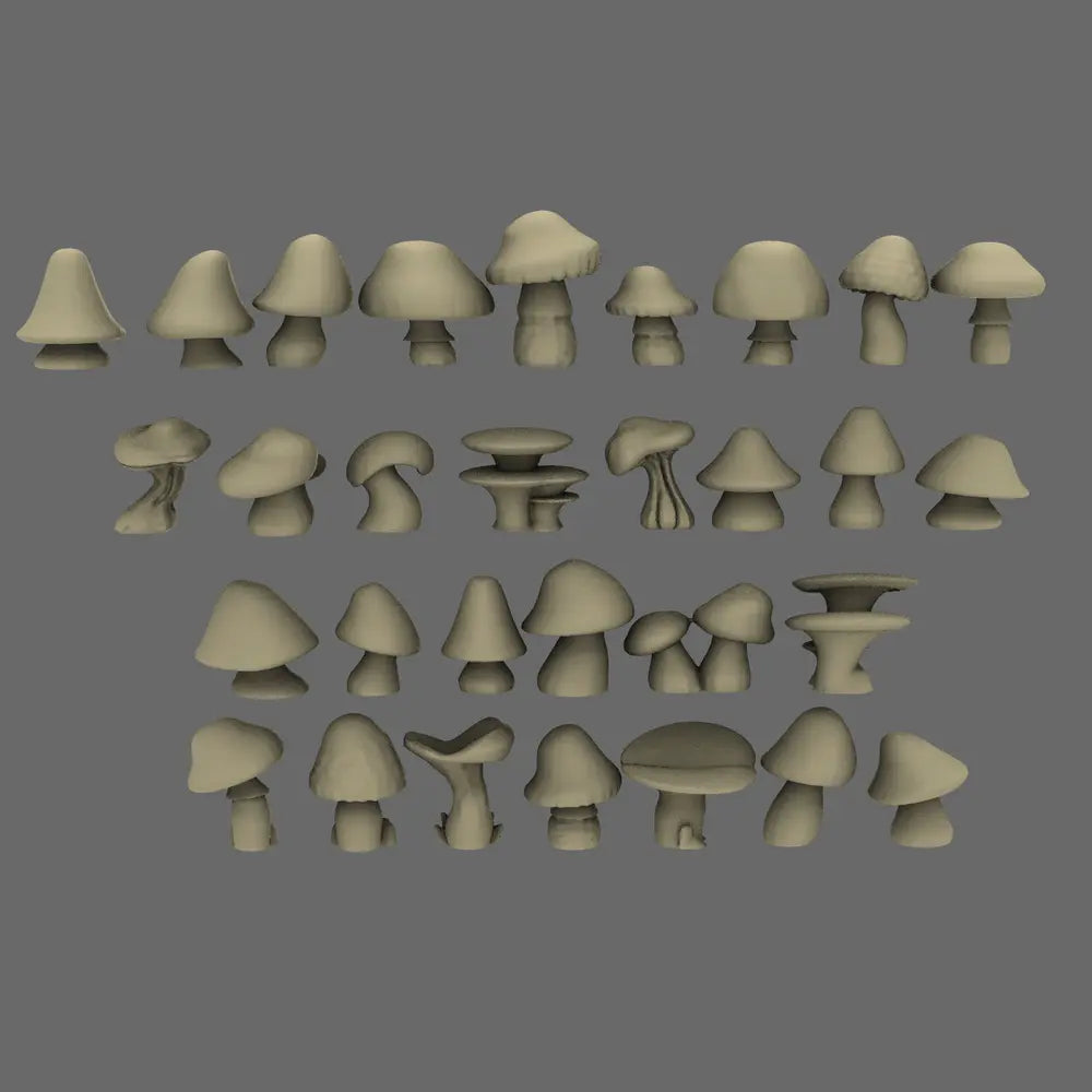 BWTF Scenics Mushroom Basing Accessories X30 - BW Terrain & Forge