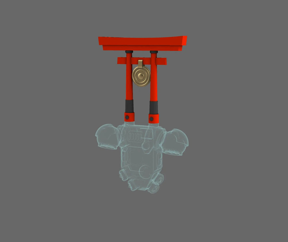 Cyber Samurai Shinto Arch Backpack Add-On Type B - view 2