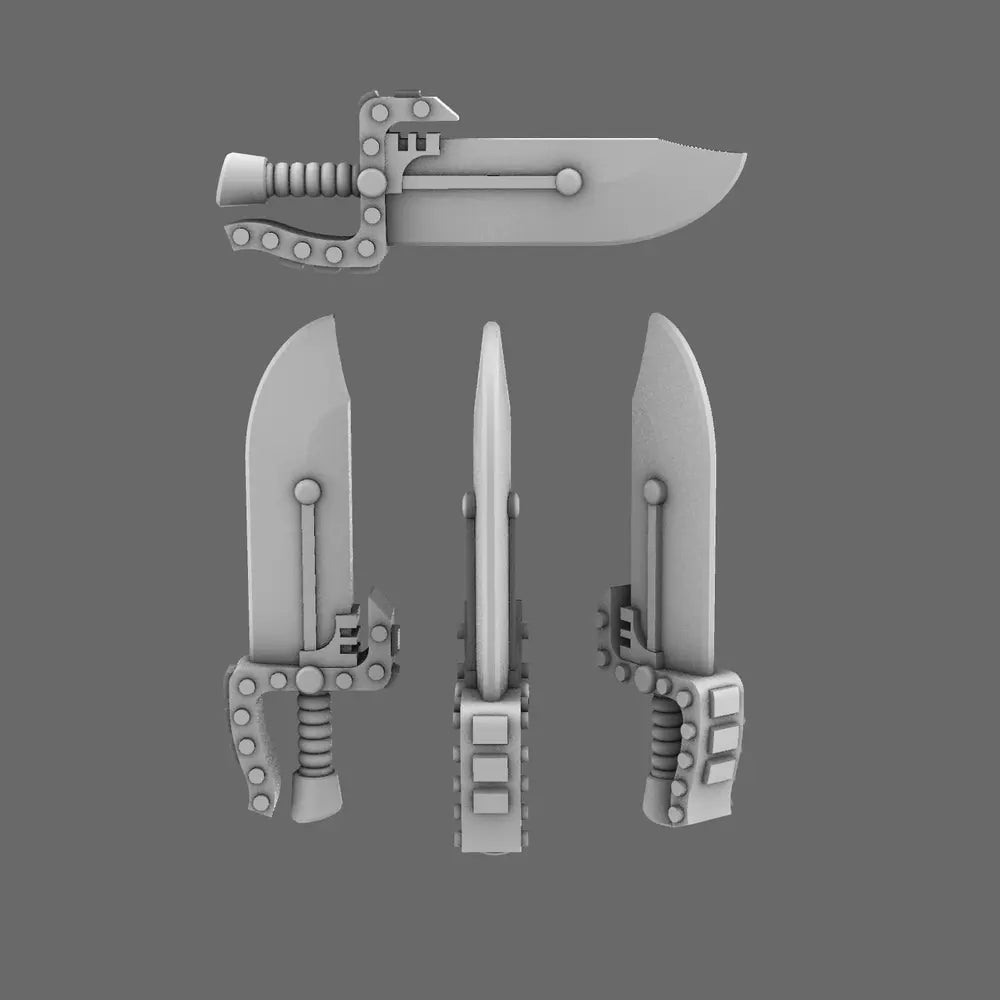 Cyber Samurai Butterfly Style Electro Sword NOHAND X 10 - BW Terrain & Forge