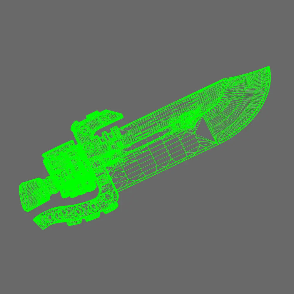 Cyber Samurai Butterfly Style Eletro Sword LEFT X 10 - BW Terrain & Forge