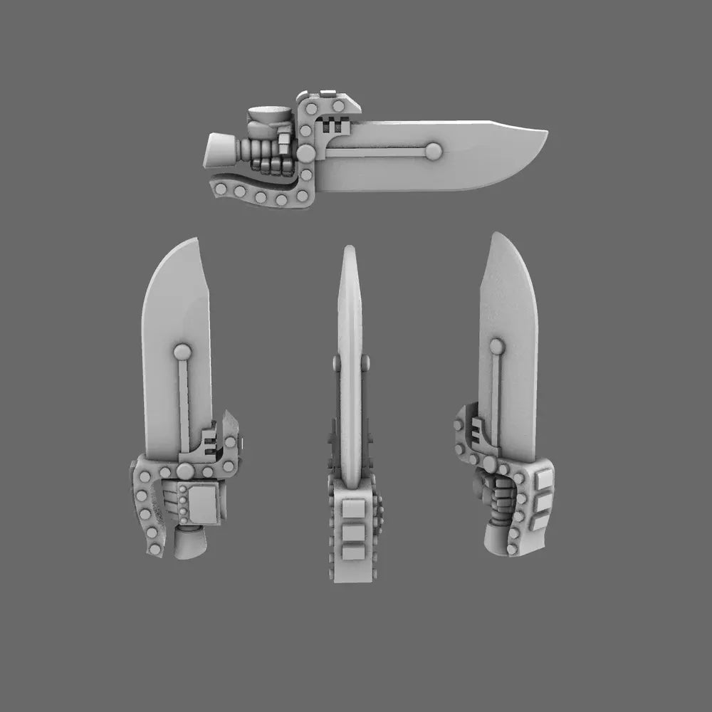 Cyber Samurai Butterfly Style Eletro Sword LEFT X 10 - BW Terrain & Forge