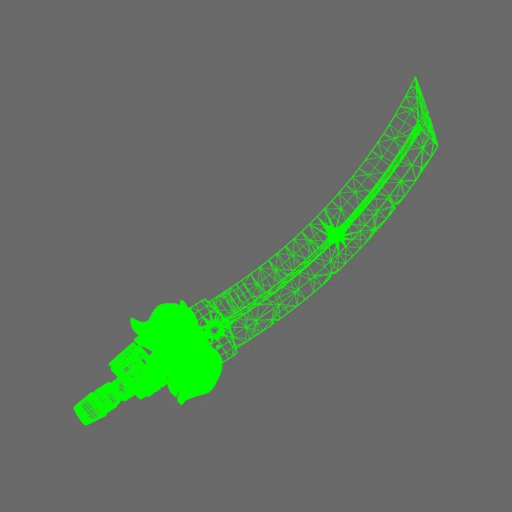 Cyber Samurai Demon Dog Sword LEFT X 10 - BW Terrain & Forge