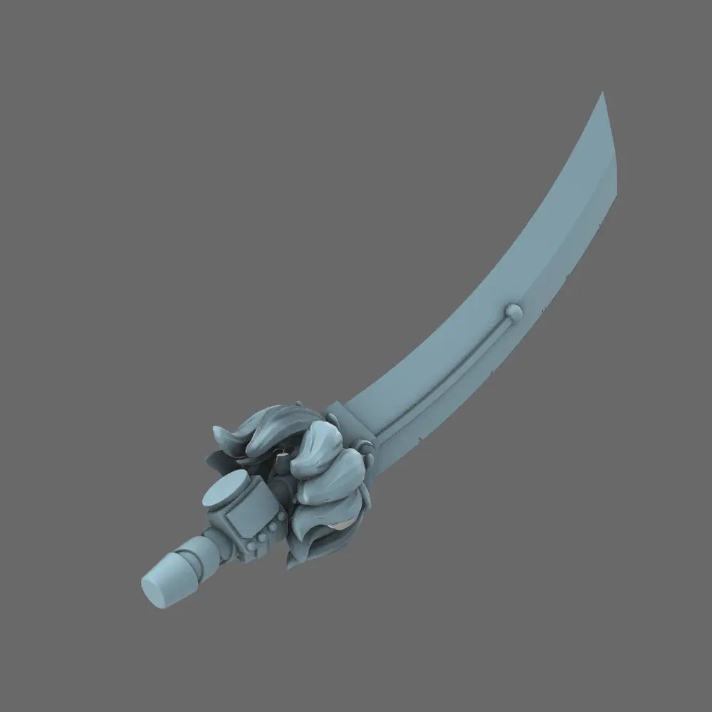 Cyber Samurai Demon Dog Sword RIGHT X 10 - BW Terrain & Forge